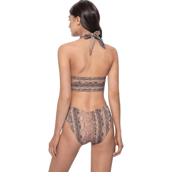 NEW!! PQ PilyQ Swim SIZE S Reversible High Cut Teeny Bikini Bottoms ONLY Animal - Picture 5 of 11